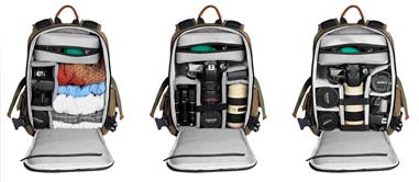 Divisiones de las mochilas para cámaras Divisiones de las mochilas para cámaras
