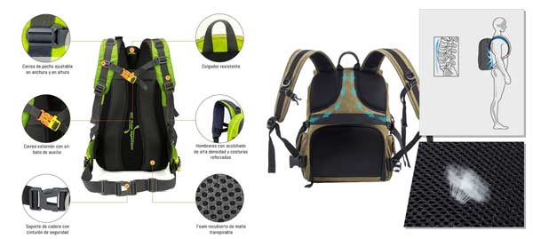 Diversidad de características de las mochilas Diversidad de características de las mochilas