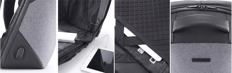 Detalles mochila textil para hombre Detalles mochila textil para hombre